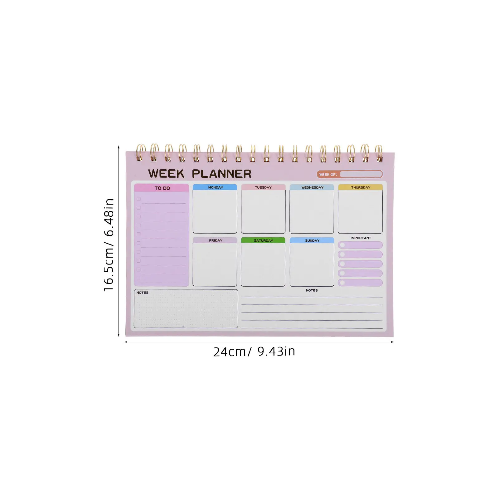 Large Weekly Planner Notebook – Undated Double Wire Bound, Spacious Layout for Daily Scheduling, Office & Home Use 5