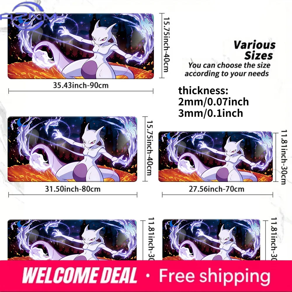 Mewtwo TCG Playmat Non-Slip Washable Gaming Mat