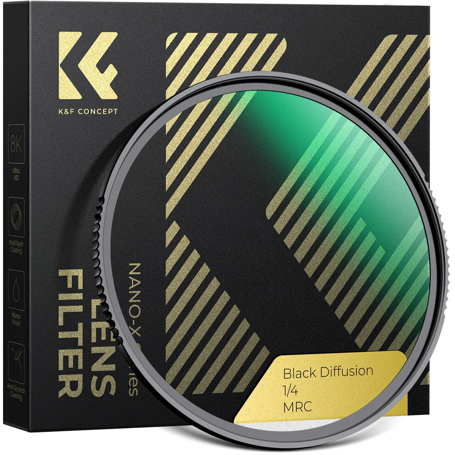 

K&F Concept Nano-X Black Mist Diffusion 1/4 1/8 Фильтр со специальными эффектами для съемки видео камеры 49 52 58 67 72 77 82 мм
