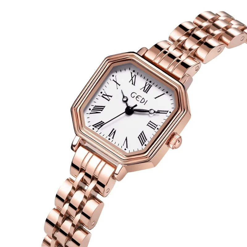 

Simple retro niche temperament Roman small dial exquisite light luxury high-end quartz steel belt watch
