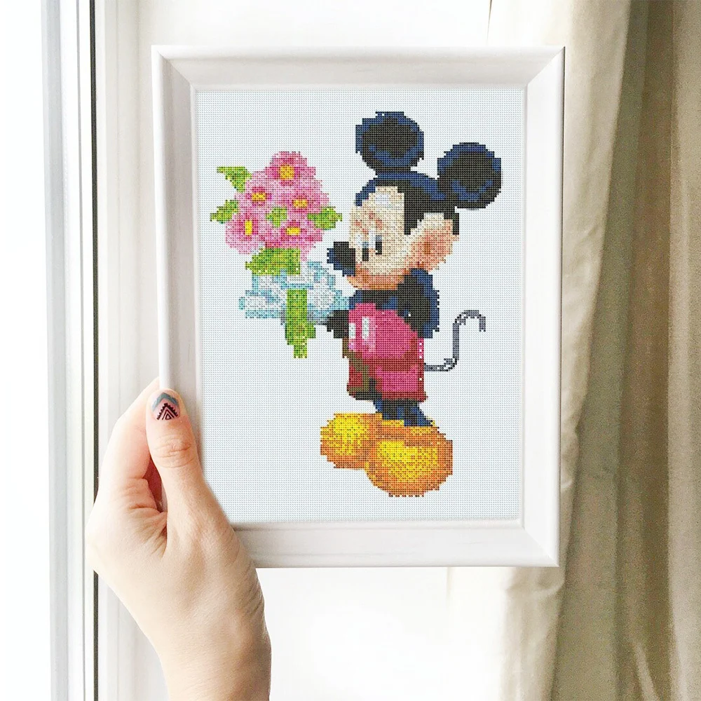 Disney New Diamond Painting Mickey Mouse 5D Mosaic Minnie Full Drill Round Embroidery Set DIY Handmade Gift