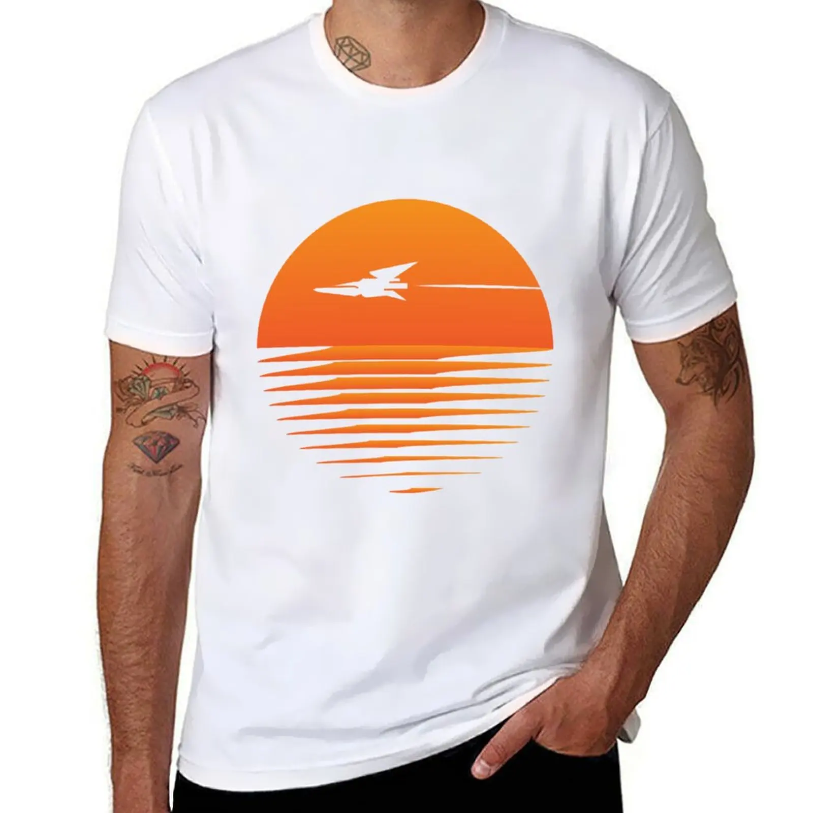

Sunset Cruise - Retro spaceship and sunset T-Shirt Quick Dry Travel T-Shirt