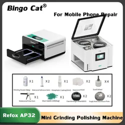 Refox AP32 Mini LCD Screen Polishing Machine for iPhone iWatch LCD Screen Glass Refurbish Grinding Scratch Remove Machine Repair