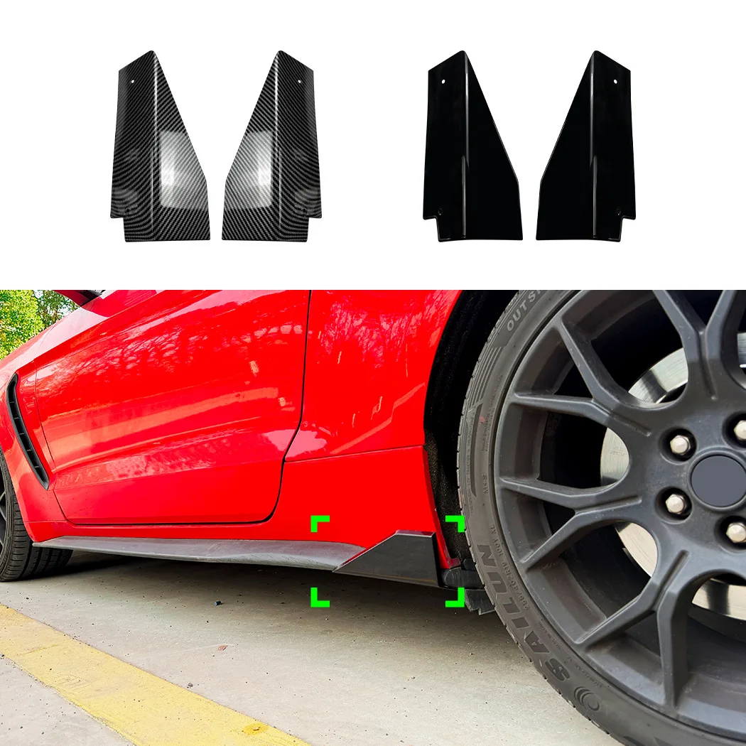 

Side Skirt Rocker Panel Splitter Lip For Ford Mustang MK6 2015-2023