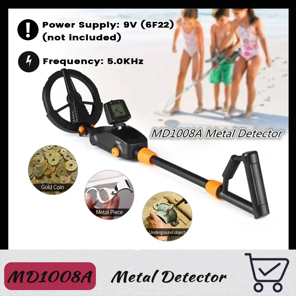 Detector de metais subterrâneos para crianças, pesquisa de praia, Gold Finder, Treasure Digger Kit, Hunter, Mine Scanner, Search, Outdoor Tool,