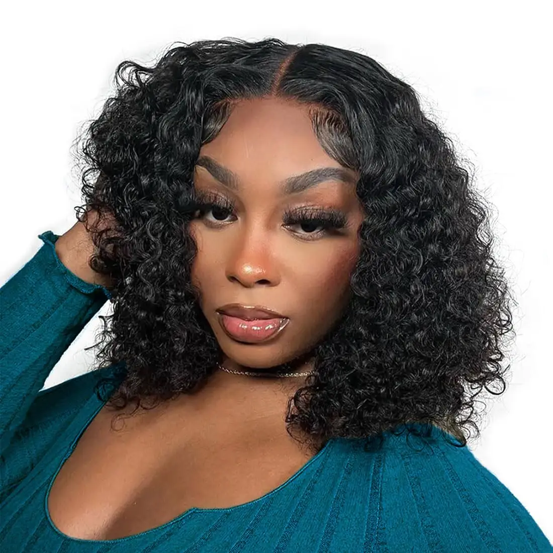 

Short Bob Lace Frontal Wig Human Hair 13x4 Deep Wave Lace Front Bob Wigs 180 Density Human Hair Pre Plucked Natural Hairline