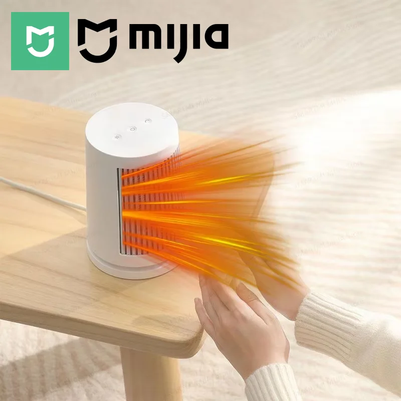 MIJIA Desktop Fan Heater,45° Oscillating,PTC Ceramic Indoor Electric Heaters,Compact Lightweight,CN Version With Adapter