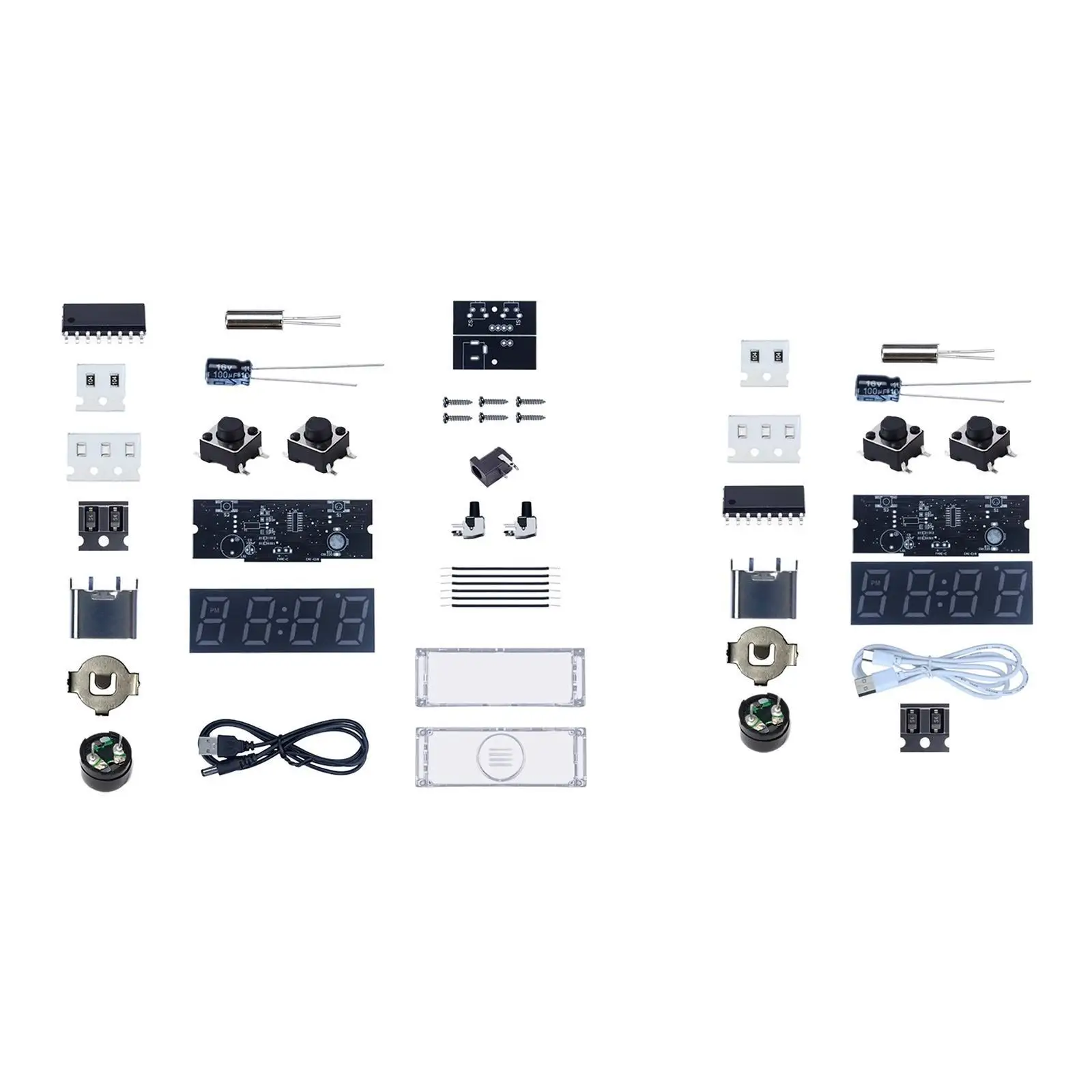 DIY Digital Clock Kit Soldering Practice Small DIY Electronic Alarm Clock Soldering Project for Home Cafes Study Room