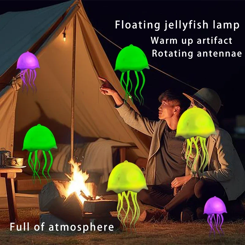 

New Jellyfish Led Light USB Rechargeable RGB Atmosphere Lamp Floating Dynamic Bedroom Night Light Room Decoration