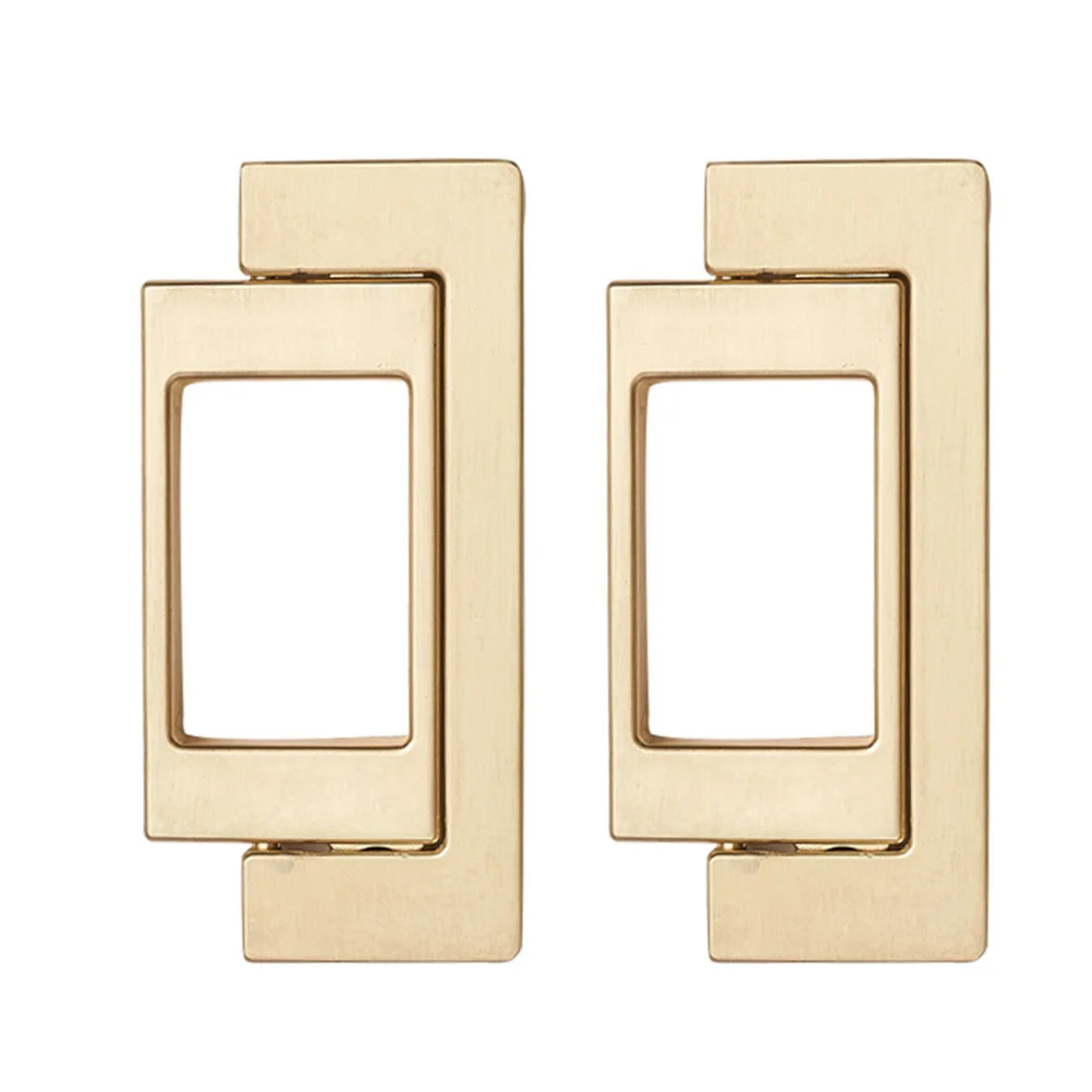 

2pcs Invisible Wardrobe Handle No Drill Mounting Durable Zinc Alloy Cabinet Door Pull Handle For Furniture Home Storage