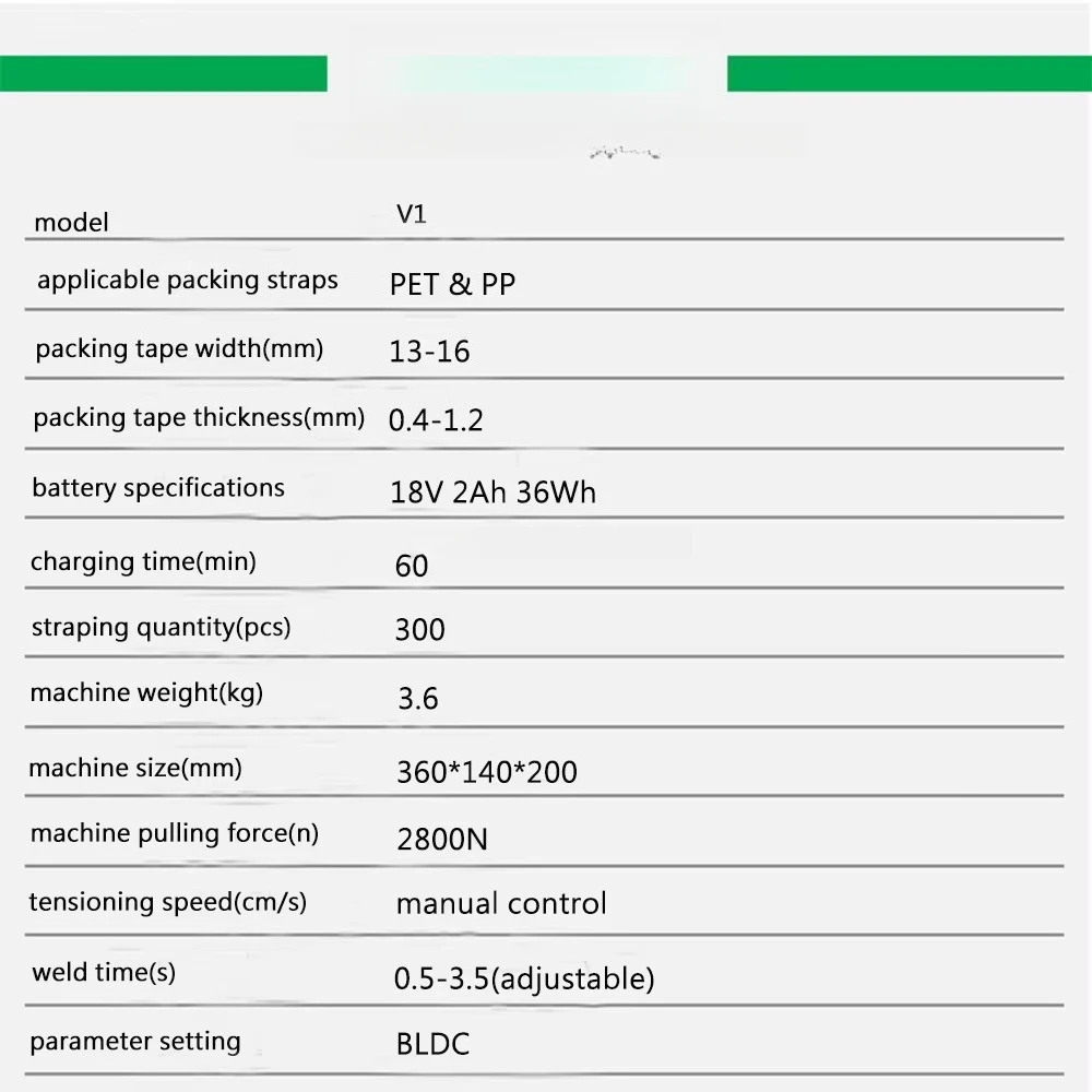 أداة الربط الكهربائية اليدوية من مادة البولي بروبيلين للحيوانات الأليفة V1 2800N أداة الربط المحمولة لأحزمة البوليستر/البولي بروبيلين 13-16 مللي متر #6