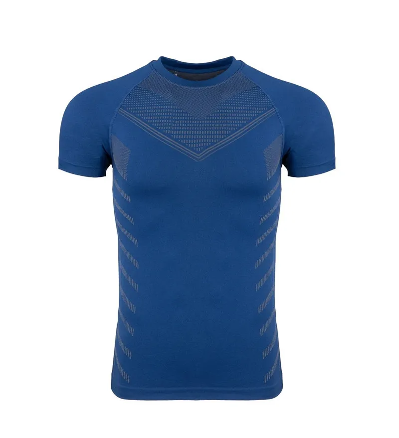 New Men Gym T-shirt High elasticity bodybuilding fitness quick dry short sleeve men\'s sports Tight teep tops men running T-shirt