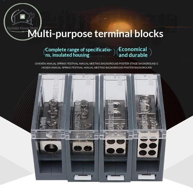 Industrial Grade Din Rail Terminal Block 1 In Multiple Out Wire Connector Rugged Power Junction Box for Factory Automation Syst