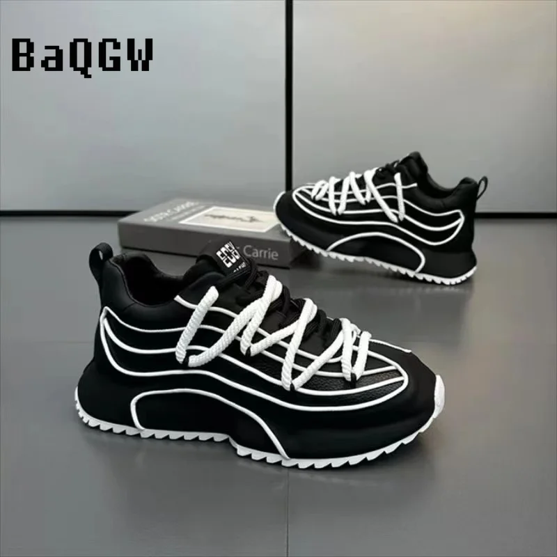 Designer Style Men Shoes Spring Autumn Comfortable Men\'s Thick Platform Sneakers Fashion Casual Shoes Sports Trainers Tenis
