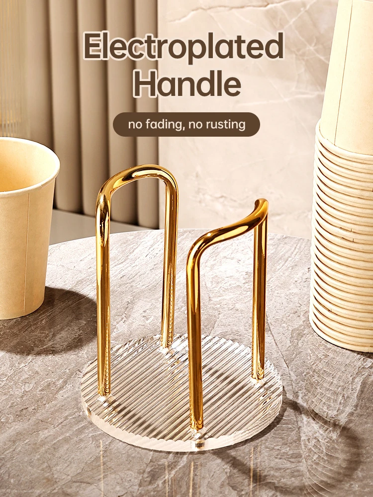 Storage Holder for Disposable Cup Storage Modern Walnut Mug Display Stand Organizer Rack Shelf Water Tea Cups