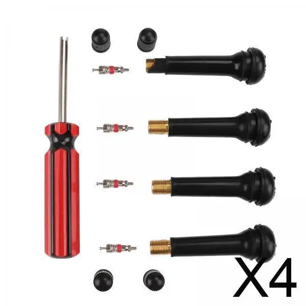 

4 инструмента для установки сердечника клапана, внедорожник TR418, защелка для шин, короткий резиновый клапан