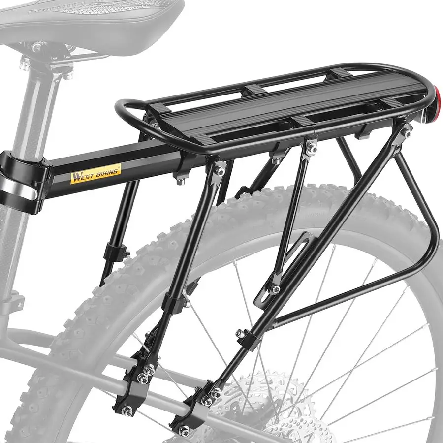 

Bike Carrier Rack, 310 LB Capacity Solid Bearings Universal Adjustable Bicycle Luggage Cargo Rack,Cycling Equipment Stand Footst