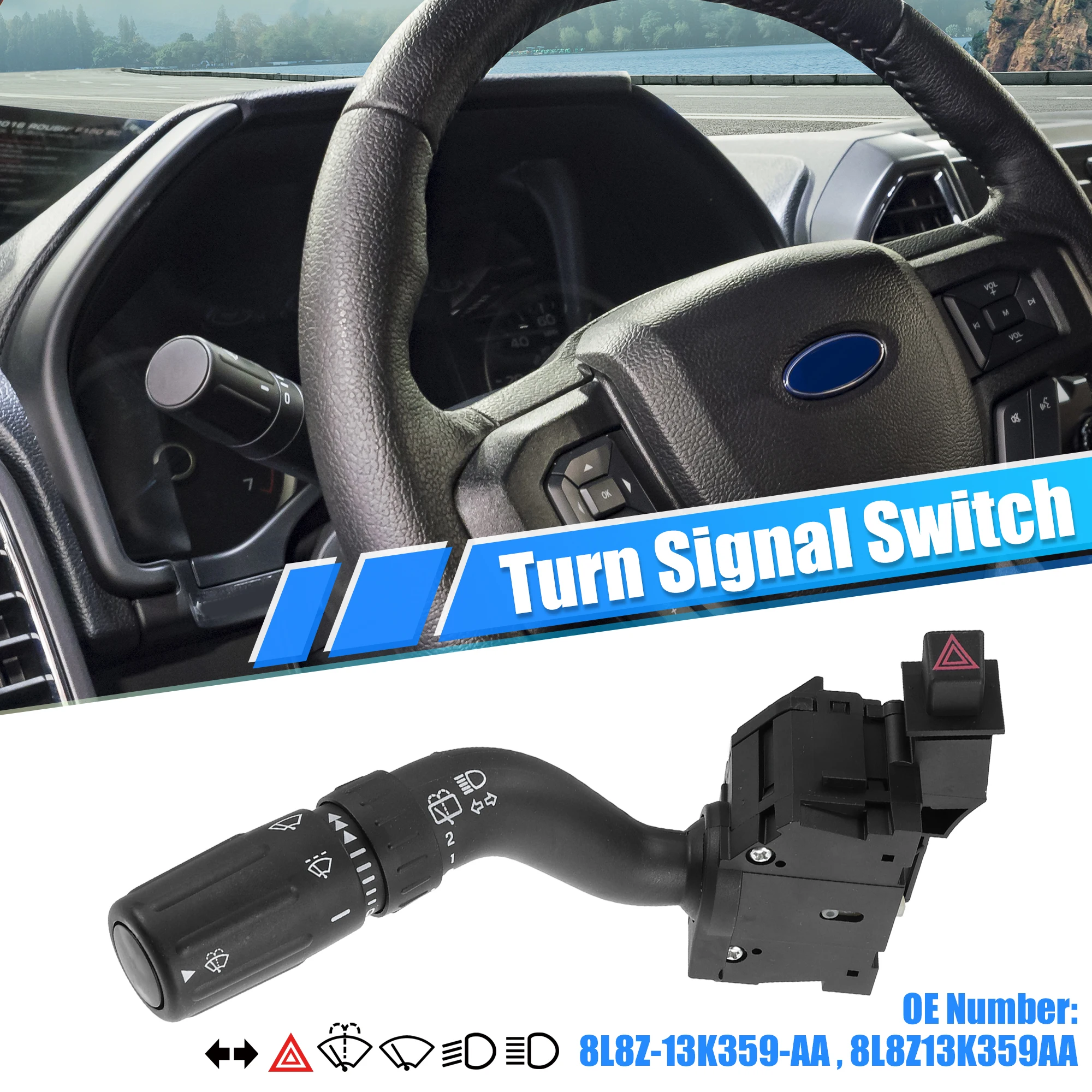 X Autohaux Car Turn Signal Lever Switch Steering Column Switch Combination Cruise Control 8L8Z13K359AA for Ford Escape 2008-2012