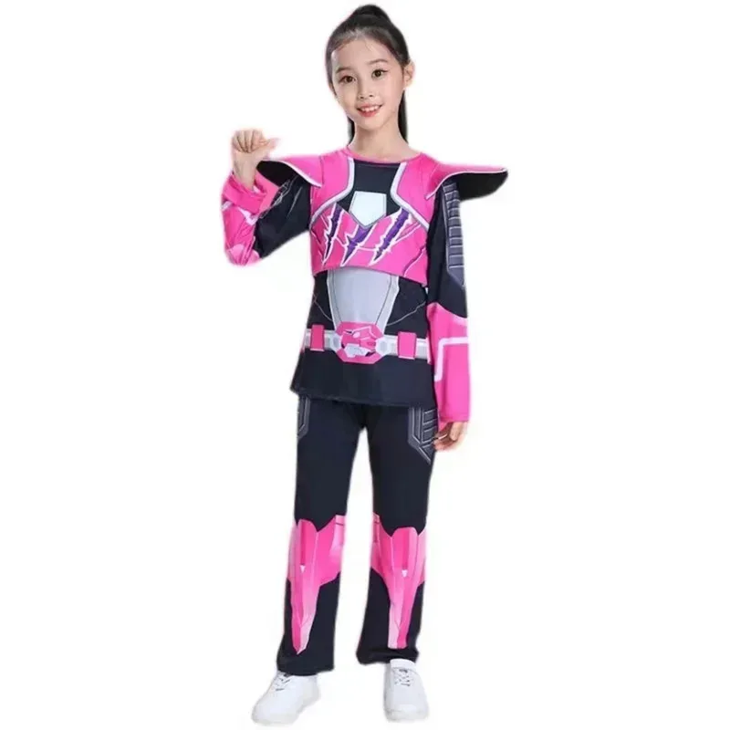 CGMGTSN Kids Mini Force X Cosplay Costume VOLT SAMI LUSI MAX Role play Top and Pants Suit for Boys Halloween Child Clothes