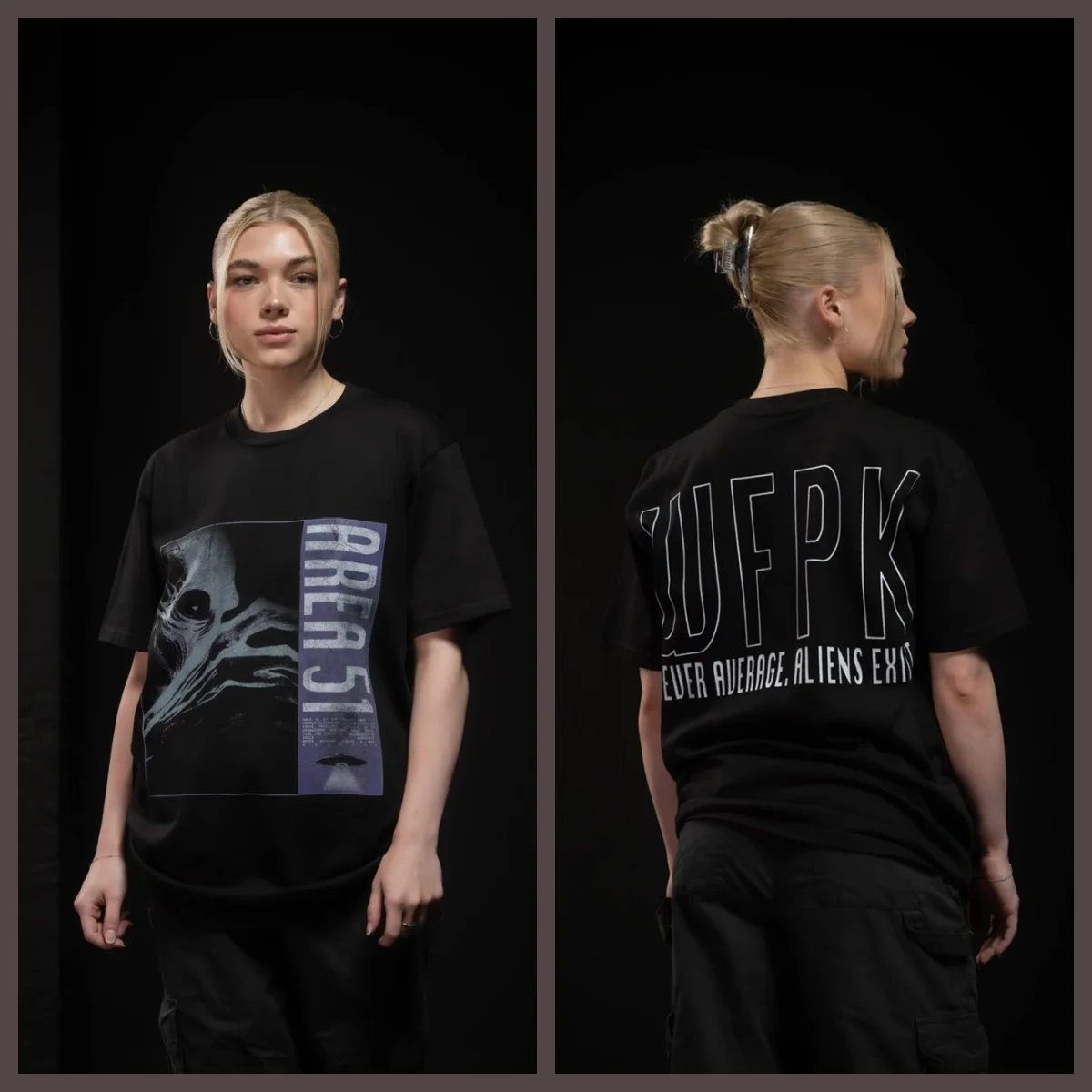 New Area 51 They Exist Graphic T-Shirt GYM Daily Fitness Can Wear Cotton T-shirt To Absorb Sweat and Breathe