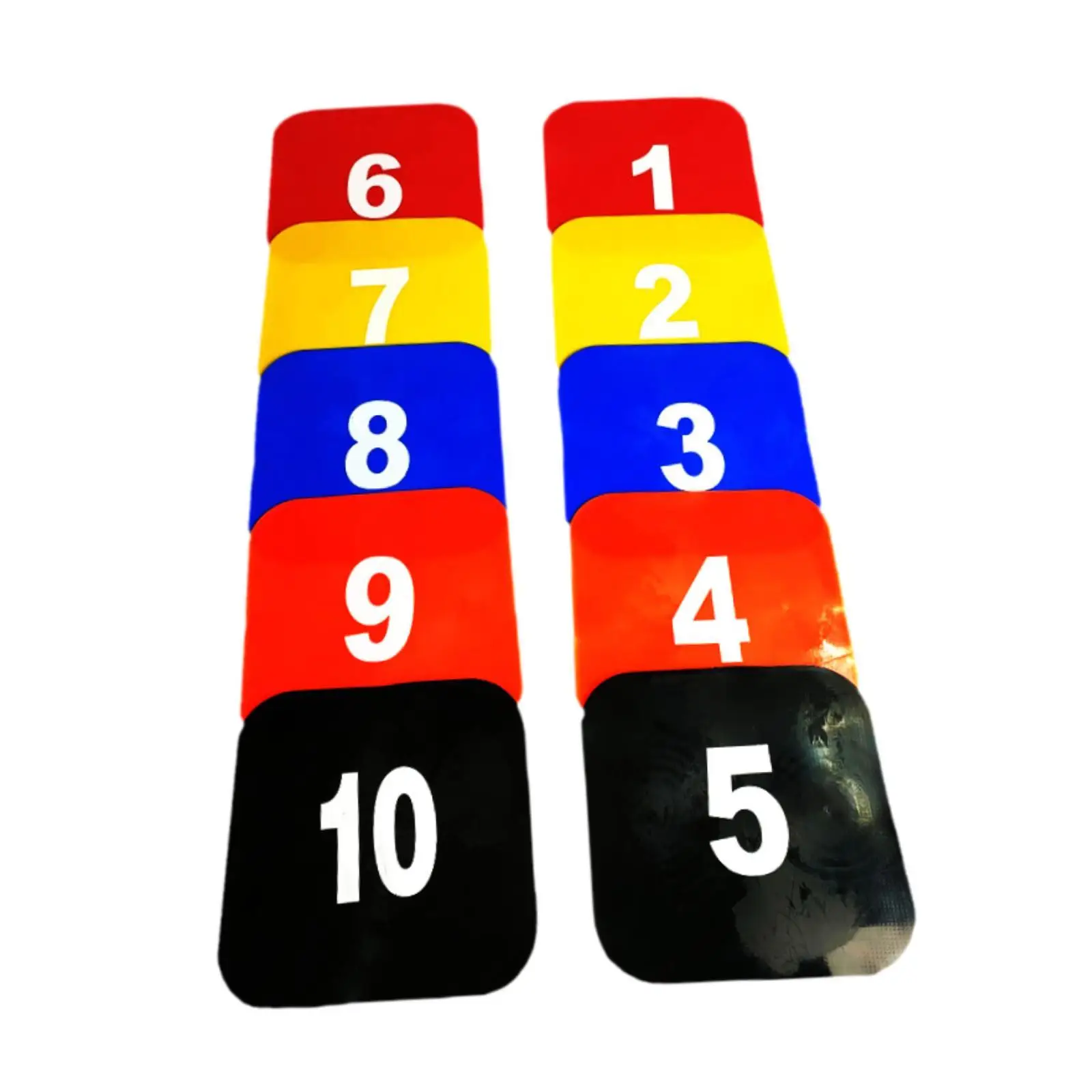 게임 잔디 체육관용 평평한 사각형 스팟 마커 미끄럼 방지 평평한 필드 콘 10개