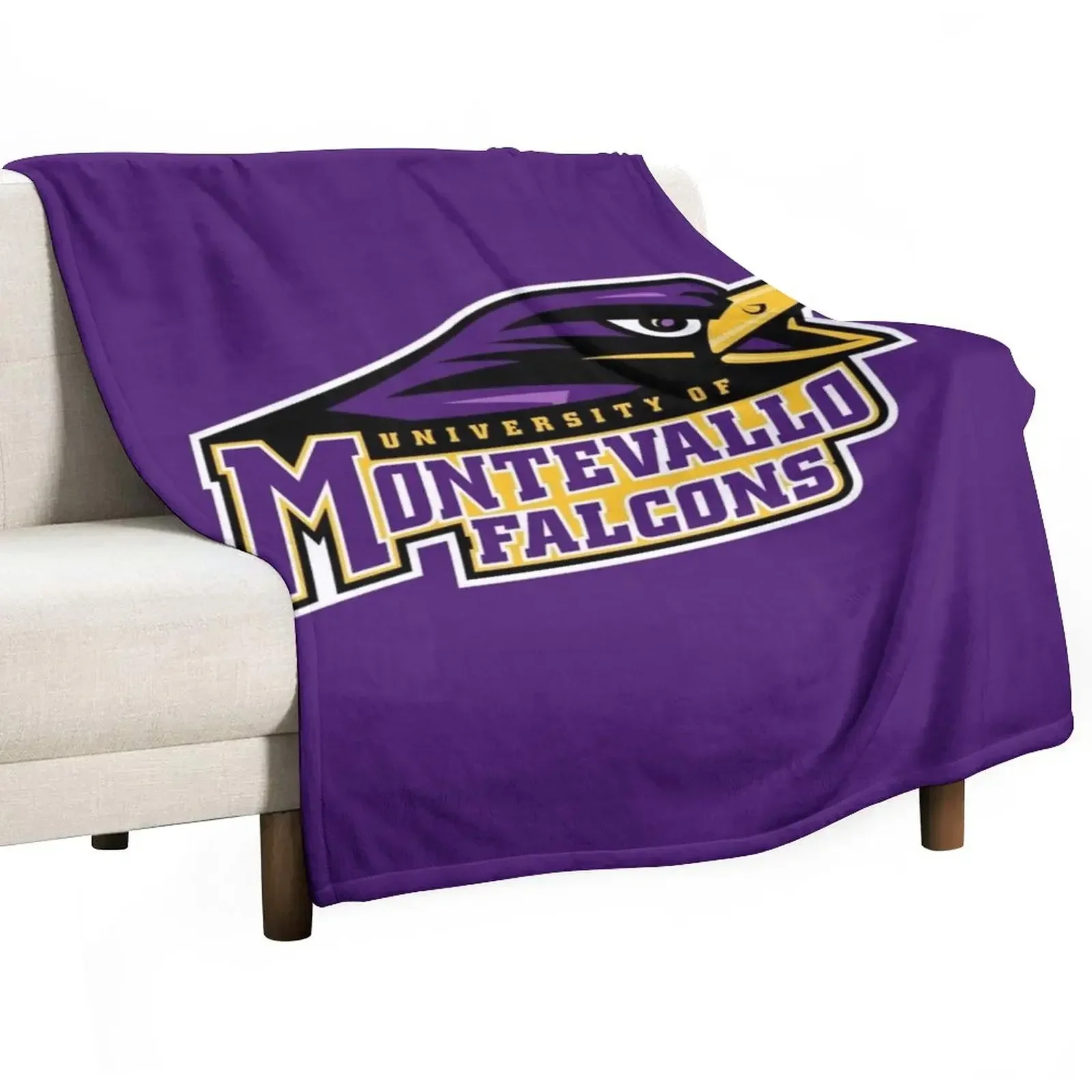 Montevallo Falcons Throw Blanket Plaid on the sofa Bed covers halloween for winter Blankets