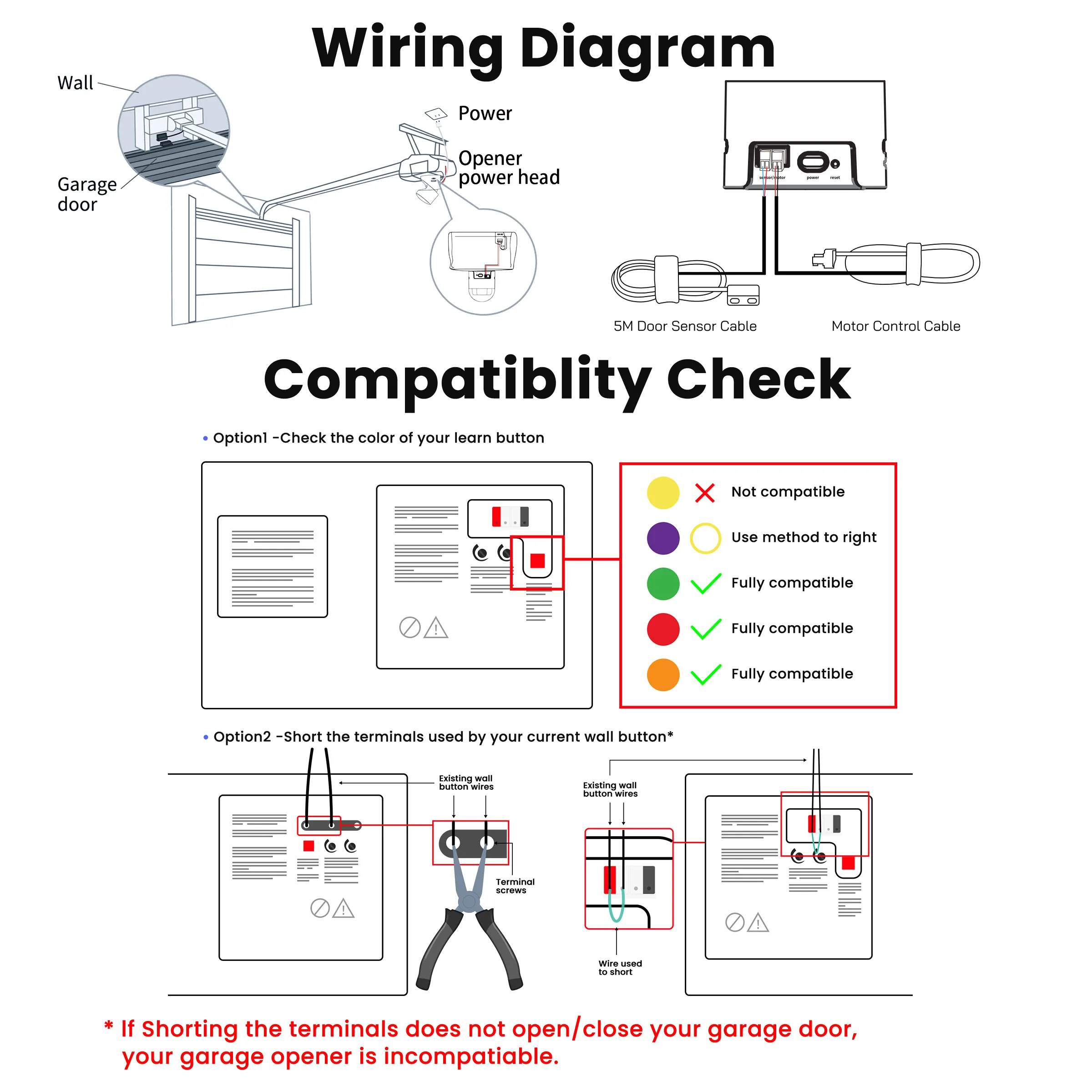 KEMEK WiFi Garage Door Opener with Security Camera 1080P Smart Garage Camera Supports 2-way Talk Night Vision Motion Detection