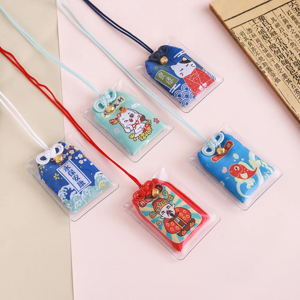 Small Blessing Japanese Prayer Lucky Charm Fortune Omamori Pray Chinese Pendant Health Success Couple Keychain Friend Kid Gift