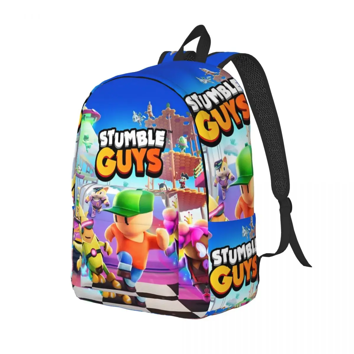 Stumbles Game Cartoon Guys Plecak Mężczyźni Kobiety High School Hiking Travel Daypack Back to School Gift Laptop Canvas Bags Sports