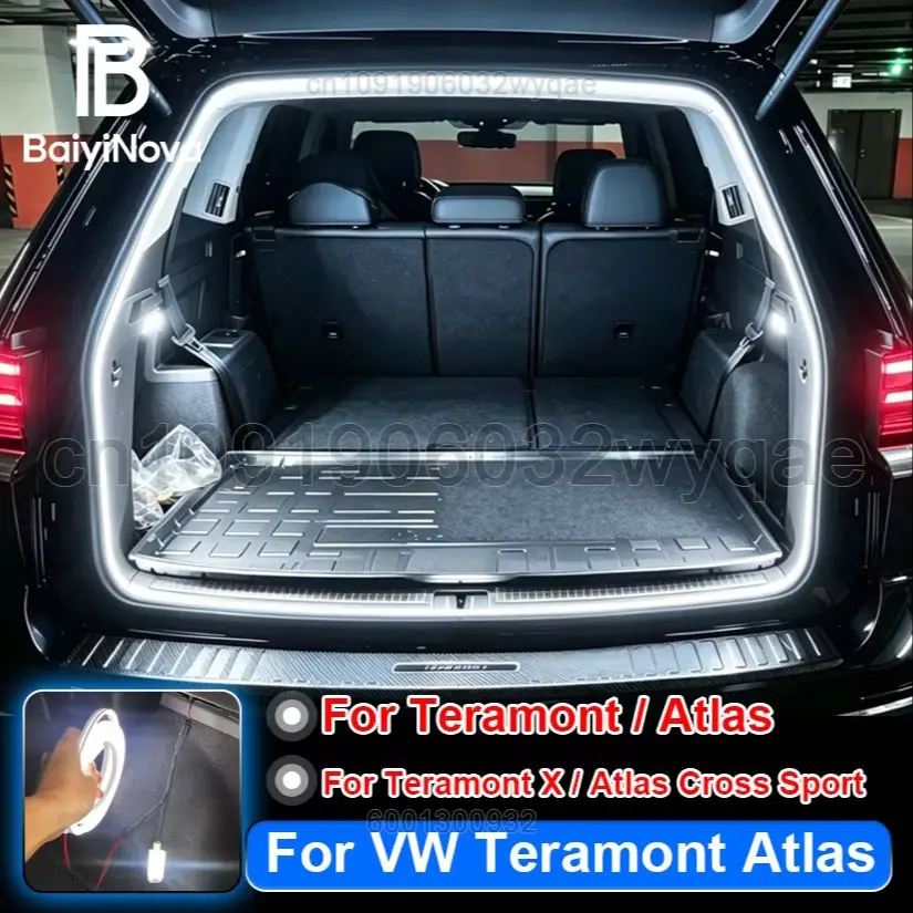 

Customized For VW Teramont LED Trunk Light Car Atmosphere Light Tail Box Lighting Auto Modification Parts Interior Decoration
