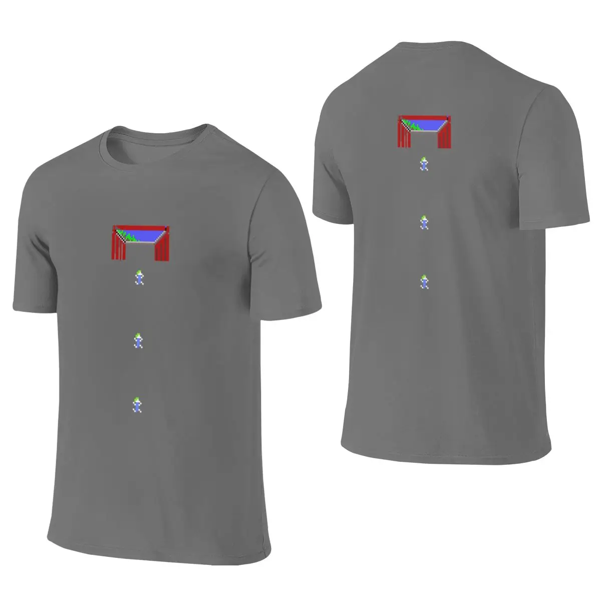 Lemmings Pixel DOS Game Fan Shirt Versatile Reversible T-shirt Japanese Style Fresh Light Color Schemes Tee