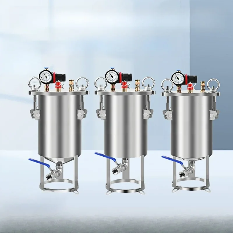 Arc bottom lower discharge pressure barrel Stainless steel cone bottom dispensing pressure tank Flat bottom mixing storage tank