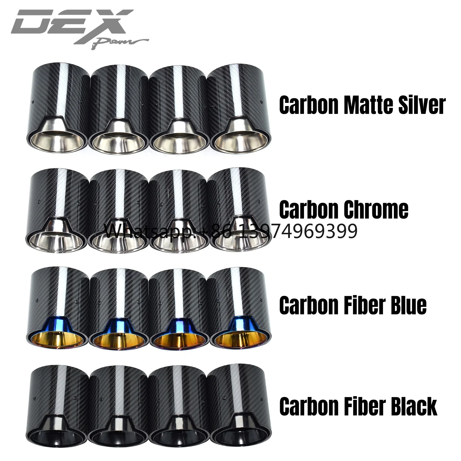 For DEX Exhaust Tip for F87 M2/F80 M3/F82 F83 M4/F90 M5 Performance Style Carbon Fiber Quad Exhaust Muffler Tips Nozzle TailPipe
