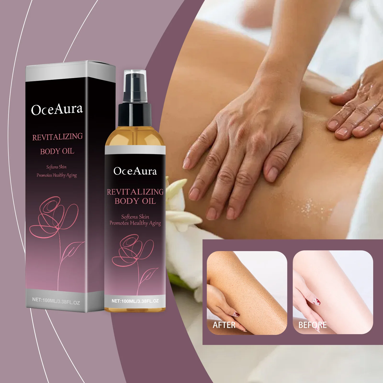 Moisturizing and Soothing Body Oil Moisturizing and Water Locking Moisturizing, Brightening and Brightening, Uniform Skin Color