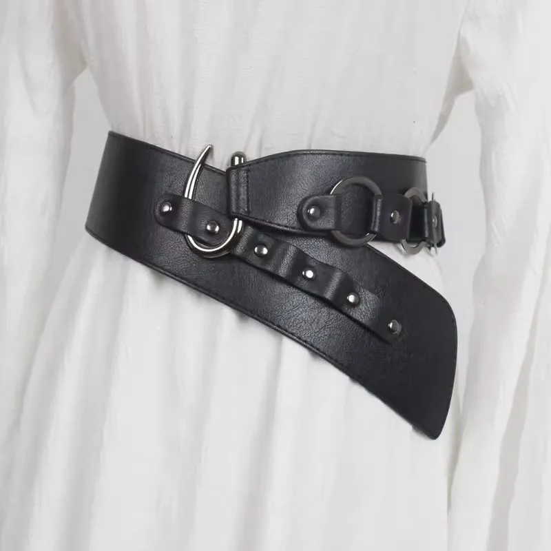 المرأة الأزياء بو الجلود مشد الإناث Cummerbund معطف حزام الخصر اللباس Decration حزام عريض J1558