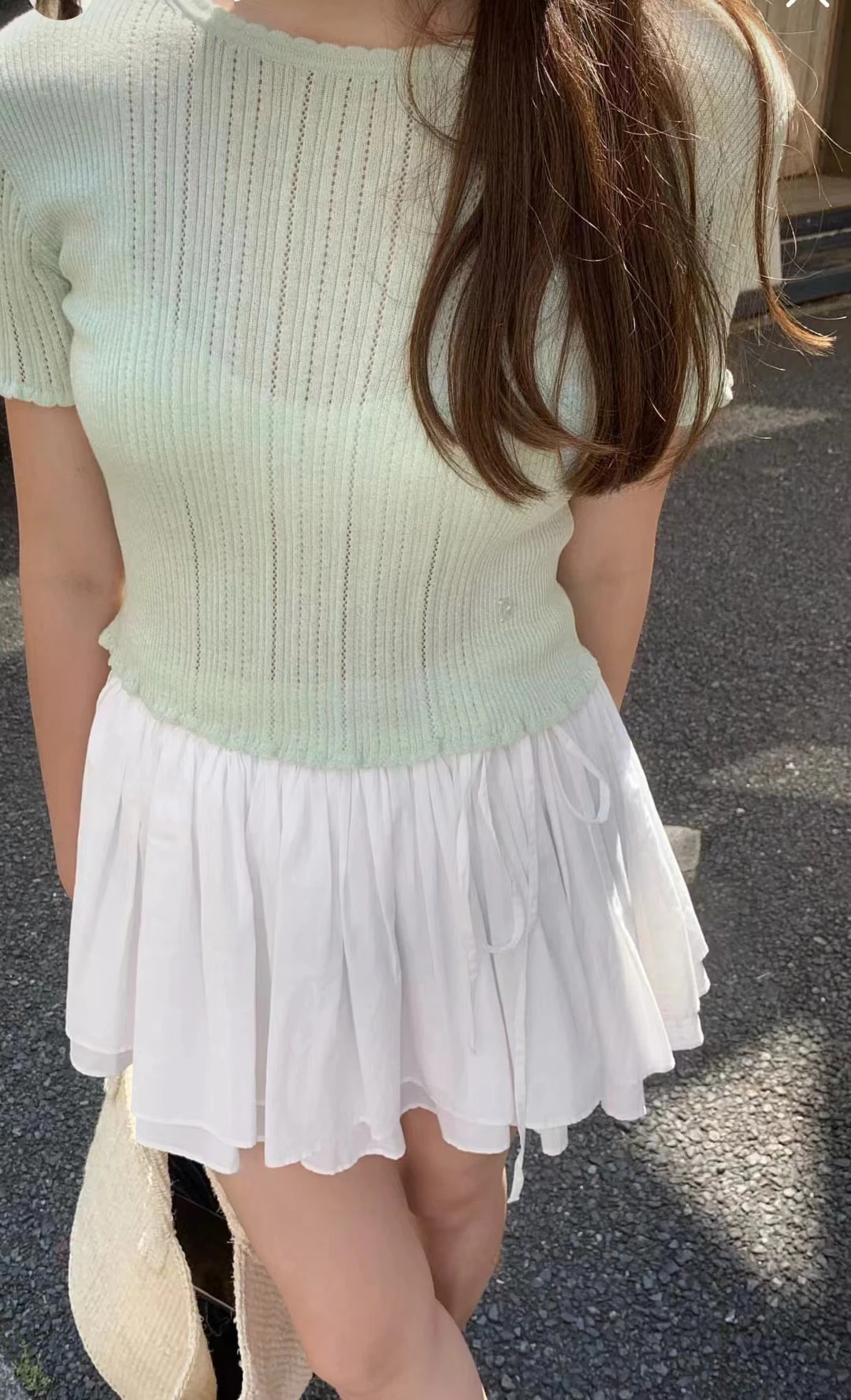 

Корейская балетная юбка с высокой талией, пышная юбка f-длины, юбки Ele Good Ape f-длины