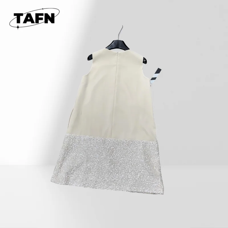 エレガントなクラシックヴィンテージカシミアドレス – 夏のハイエンドファッション、カジュアルウェアに最適 AI15104