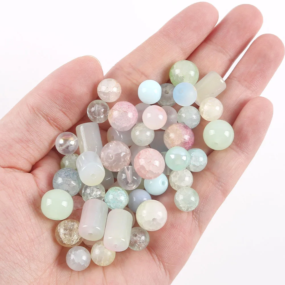 90g 3-12mm Mixed Size Cnady Color Glass Beads Loose for DIY Jewelry Making Bracelet Necklace Accessories image 5