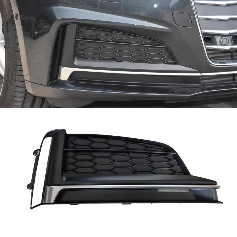 

Пара нижних решеток переднего бампера слева/правая с рамками противотуманных фар для Audi A5 2017-2019 гг.