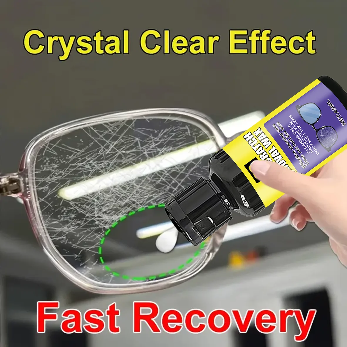 Professional Eyeglass Lens Scratch Repair Paste –Effectively Removes Fine Scratches from Glasses,Sunglasses,and Reading Glasses