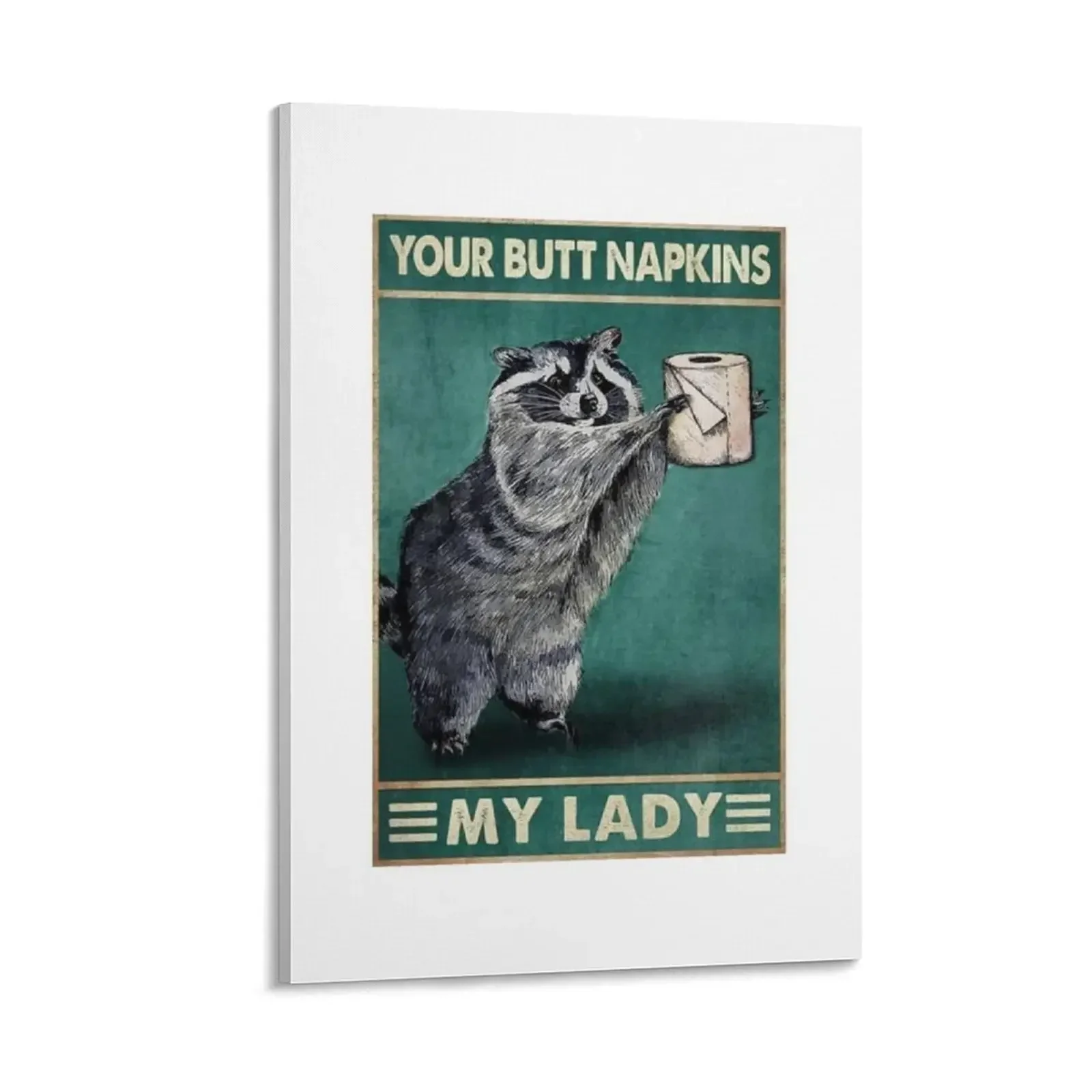 

Raccoon Butt Napkins Canvas Painting Decorative paintings paintings wall decor home decoration accessories anime figure