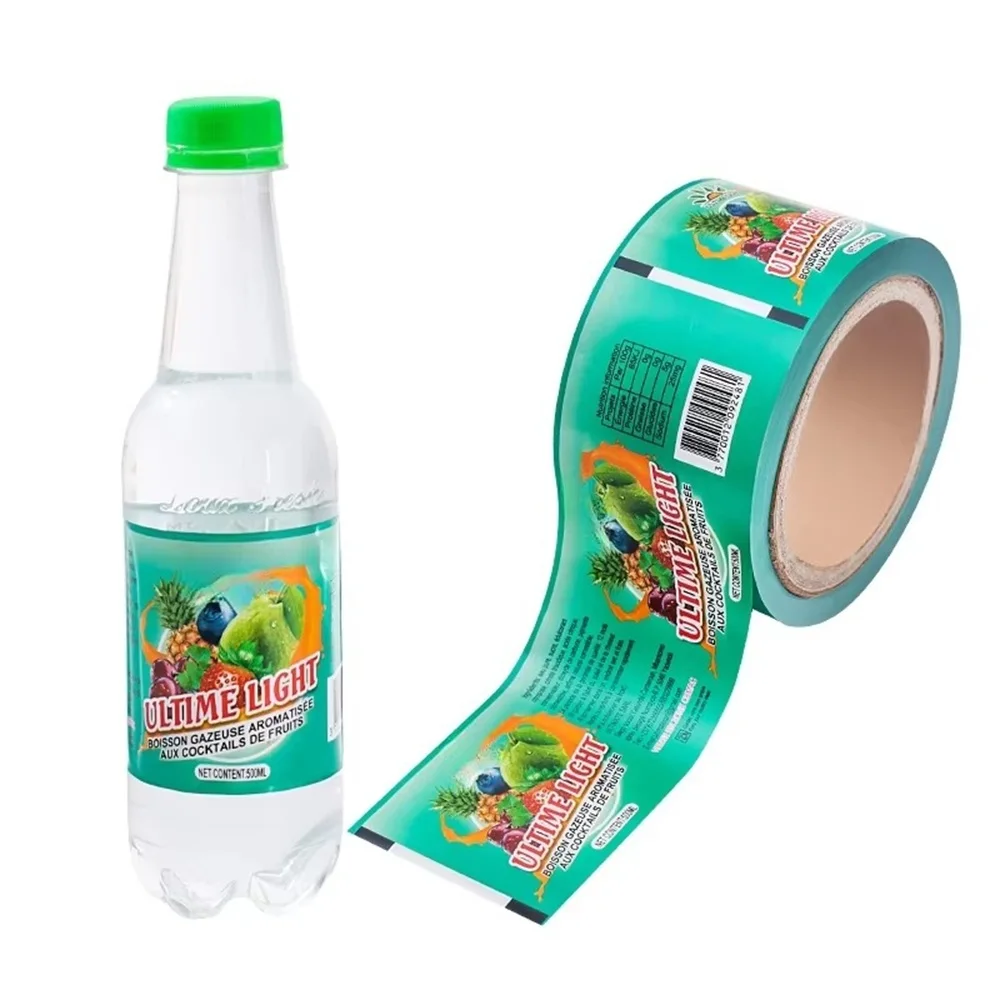 

Изготовленные на заказ термоусадочные этикетки из ПВХ | Непрозрачная печатная пленка для бутылок с минеральной водой, соком и вином | Пищевая упаковка