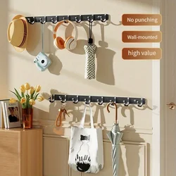 Hook no punch wall wall hanging bathroom coat and hat wall kitchen hanger toilet no nail row hook behind bathroom door