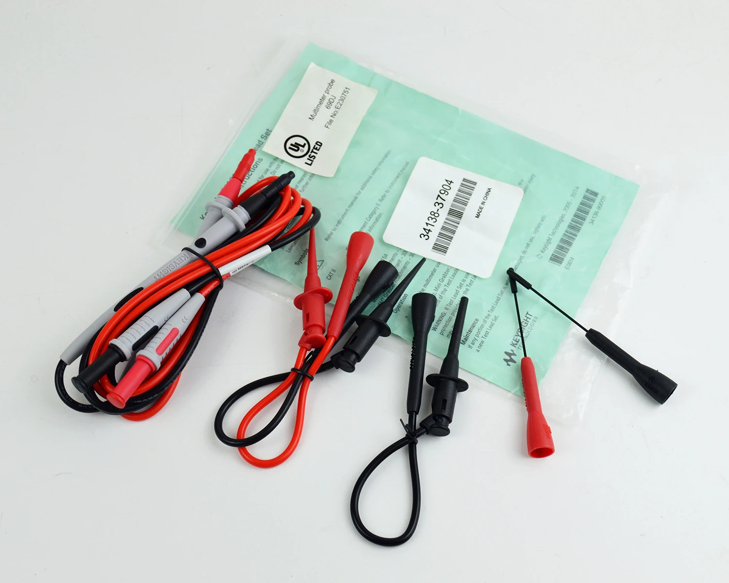Multímetro Sonda Test Grupo 34138a Chumbo Alta Qualidade Test Line Kit 34138a-37904 Keysight34138a