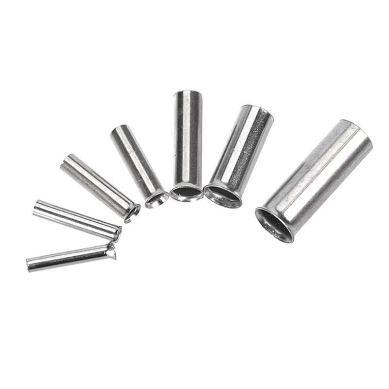 600pcs Wire End Ferrules Assortment Uninsulated Cable Sleeves Set Wire End Ferrules Set Mix Size for Wire Connection