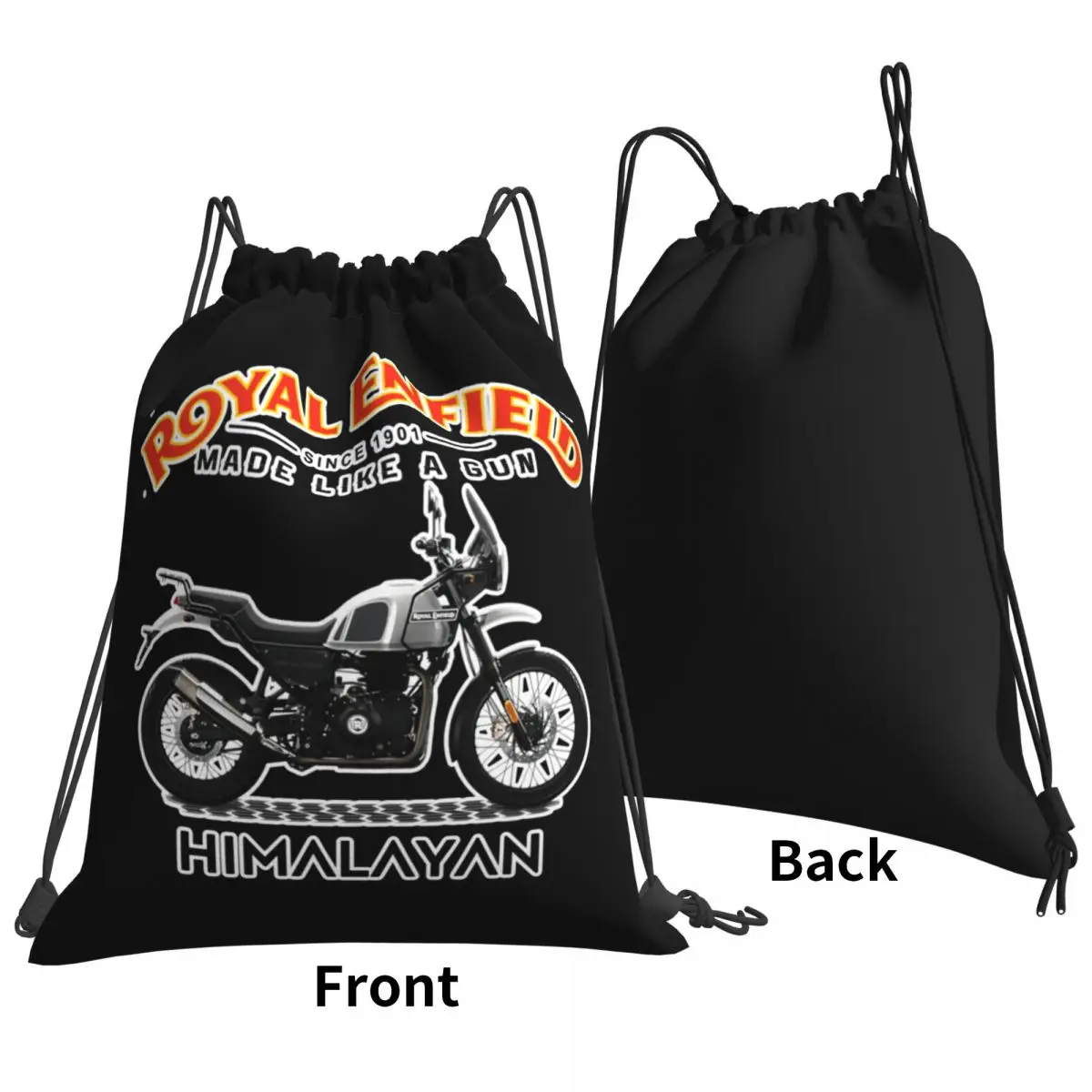 The Royal Enfield Himalayan Drawstring Bags Gym Bag Newest Portable Eco Friendly Outdoor Running