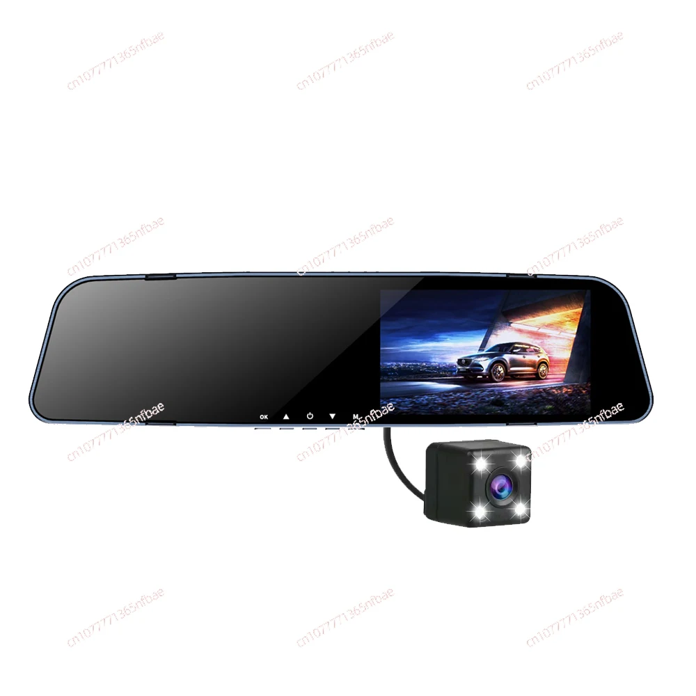 Hot 4.5 Inch Night Vision Dual Lens Car DVR Dash Cam, 1080P HD Rearview Mirror Vehicle Dashboard Camera