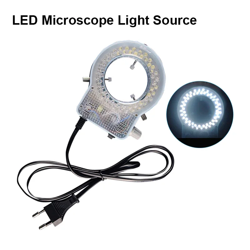 Microscope LED Light Source Adjustable Brightness With 56 LED Illuminator Lamp for STEREO Microscope Excellent Circle Light