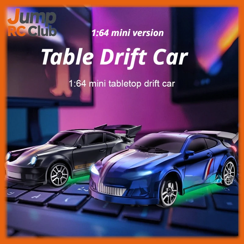 E84 Desktop Drift Car 1:64 Mini RC Remote Control Car 4WD Full Scale Drift Racing Toy for Kids Indoor Desk Play Gift Beginner