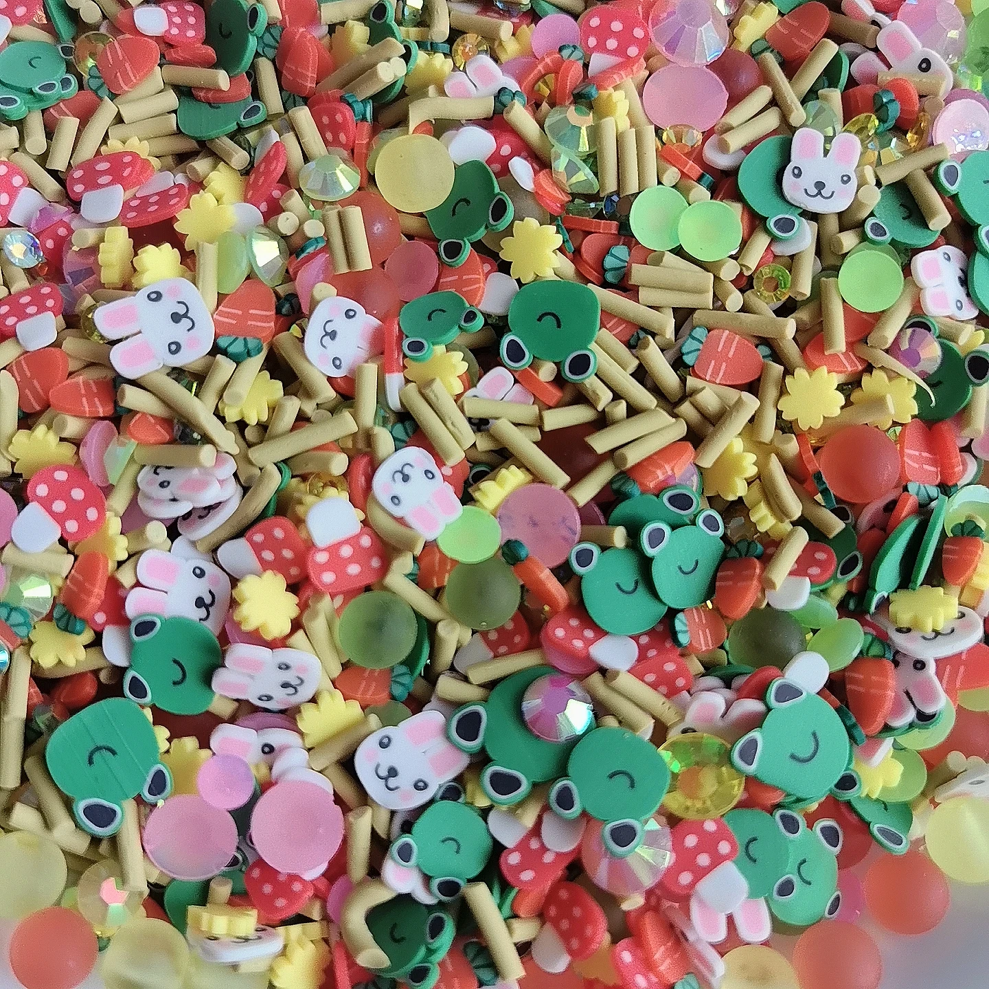 Mixed Rabbit Frog Mushroom Polymer Clay Slices Sprinkles For Crafts Making Nail Art Decoration DIY Slime Filling Accessories